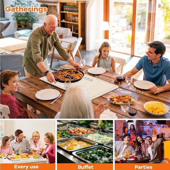 Portable Electric Heating Pad for Food 5 Temp Levels- Auto Shut Off - Picture 4 of 4